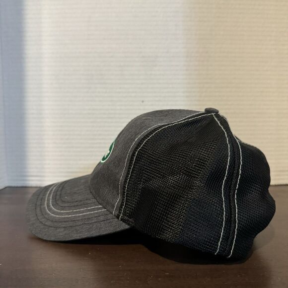 DELTAPINE Cotton Seed Farmer Trucker Hat Cap Gray Black Adjustable Xtendflex - Picture 7 of 13